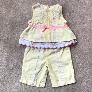 Yellow Spring/Summer Baby Girl Outfit